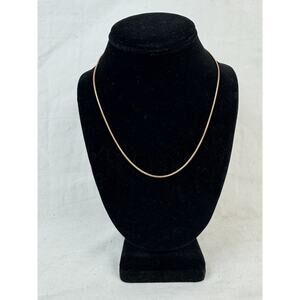 B. Tiff Rose Gold Plated Stainless Steel Necklace Chain 20” Long